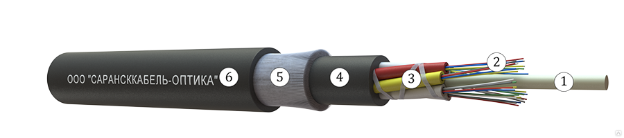 Кабель оптический ОККС-0.22-6 6кН